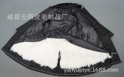 黑色羊皮大衣_活里活面羊皮大衣皮毛一体劳保大衣黑色羊皮大衣长毛大衣 