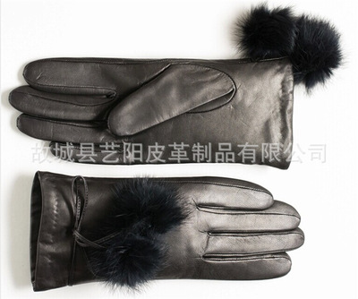 【供应皮毛一体手套女士高贵大方时尚休闲保暖系列厂家直销2014新款】价格,厂家,图片,服饰手套,故城县艺阳皮革制品-