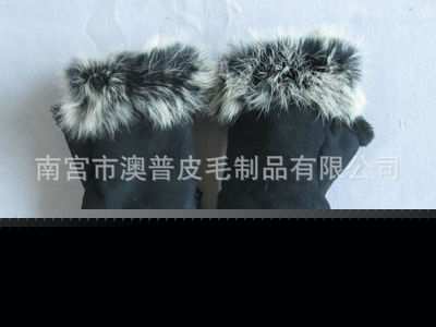 【供应韩版兔毛半指手套】价格,厂家,图片,服饰手套,南宫市澳普皮毛制品-